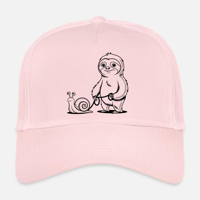 Sloth and Snail - Going for a Walk Trucker Cap