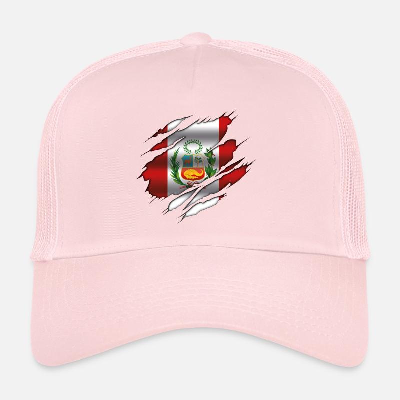 Flag of Peru - Torn Flag Trucker Cap