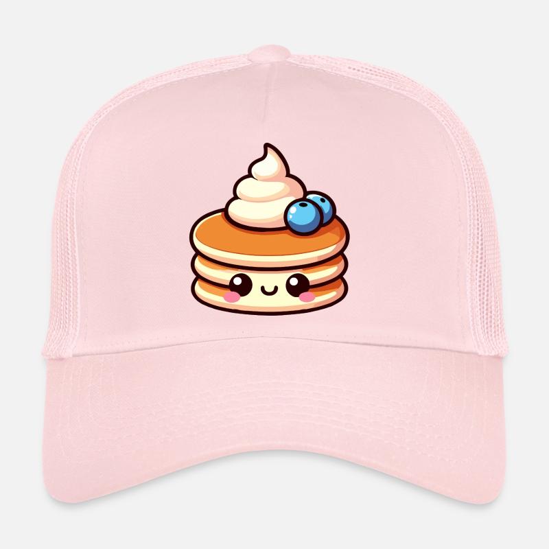 Kawaii Pancake Character Design - Trucker Cap - pale pink