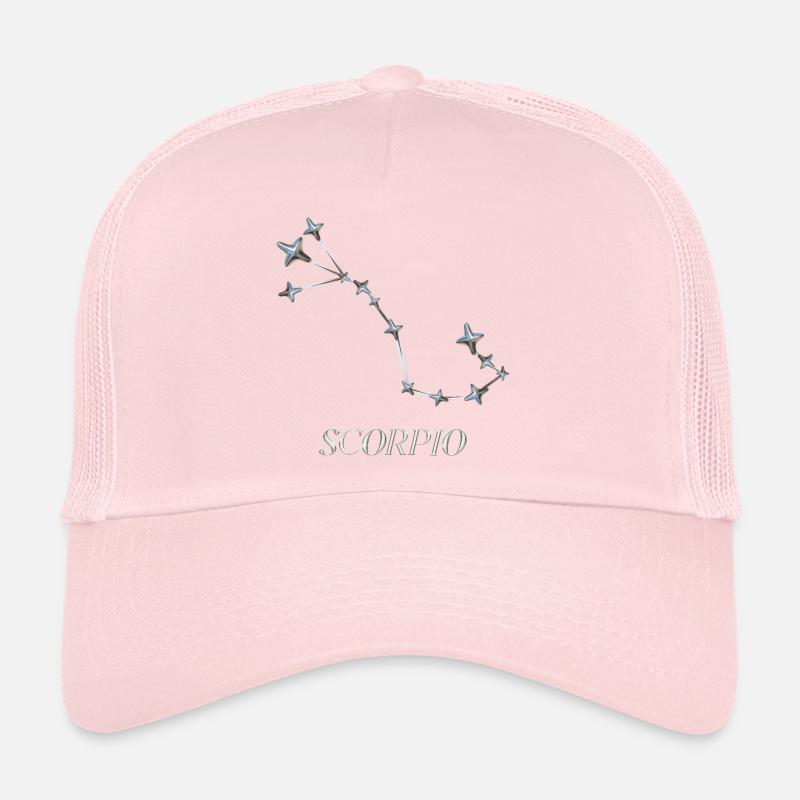 Scorpio Constellation – Silver Minimal Constellation Trucker Cap