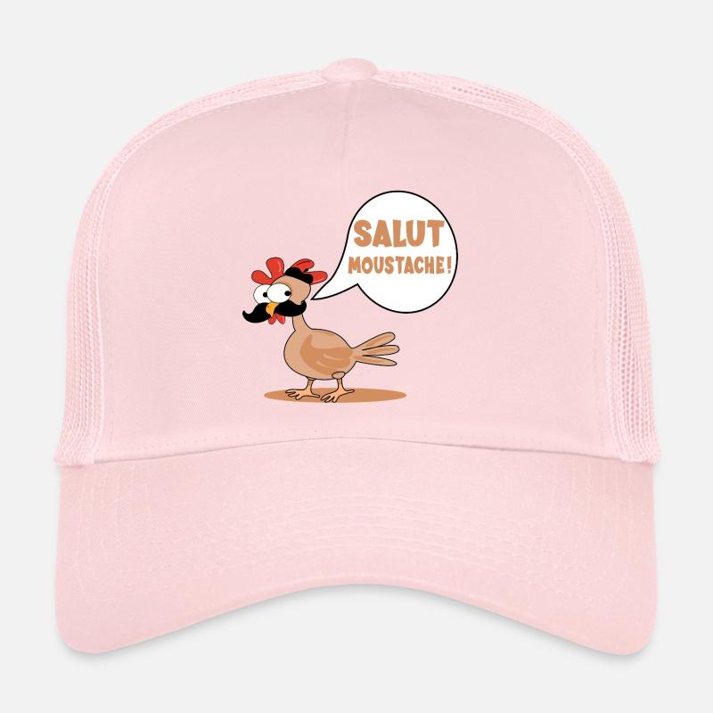 HÜHNER HÜHNER HI SCHNURRBART - Trucker Cap - Hellrosa