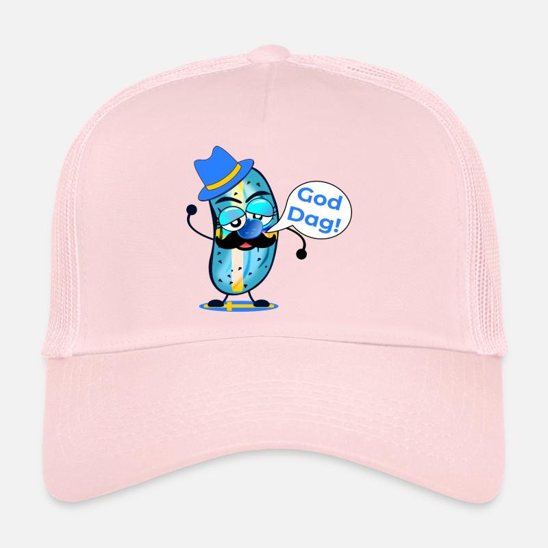 Good day pickle mustache Trucker Cap