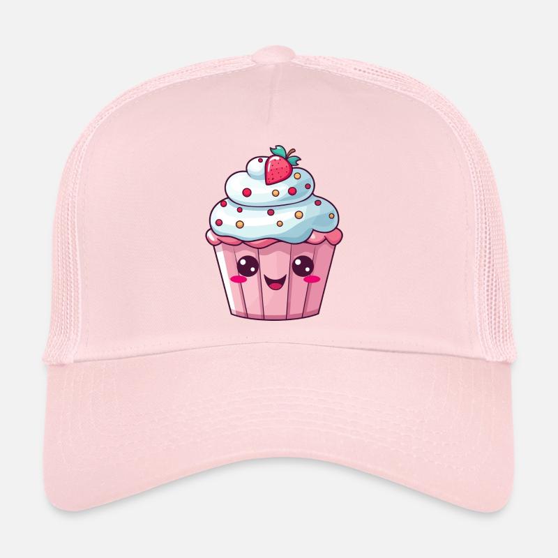 Entzückende Erdbeerstreusel Cupcake Trucker Cap