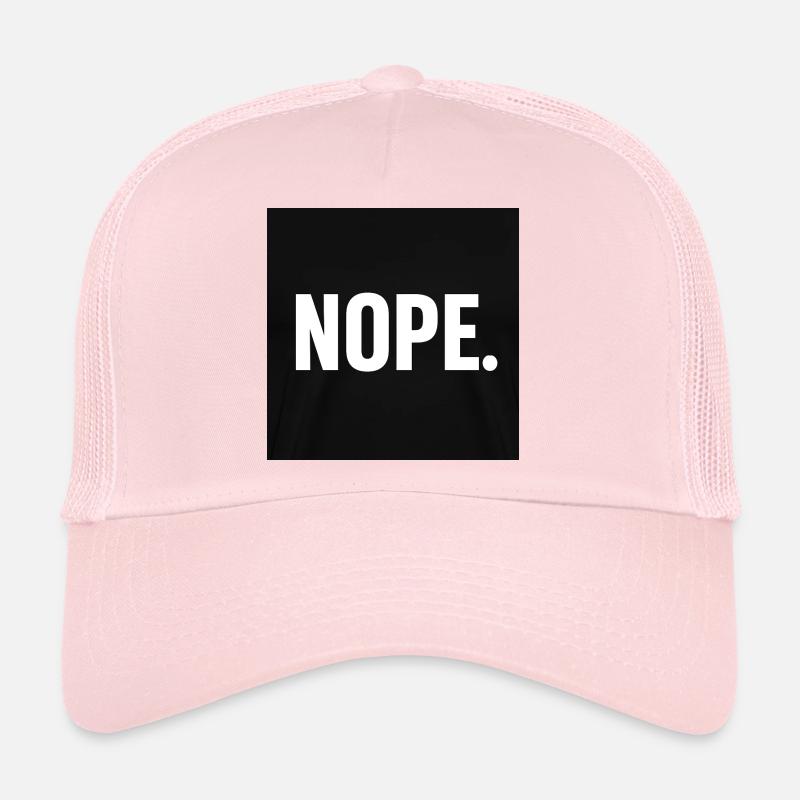 Design minimaliste NOPE Statement Casquette trucker 