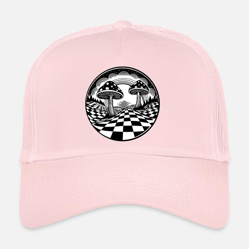 Psychedelic Mushroom Landscape Design Trucker Cap