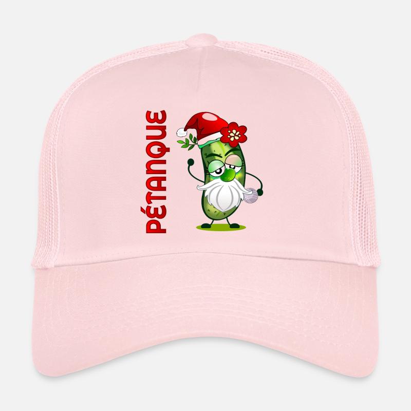 Weihnachts-Petanque-Boule-Gurken - Trucker Cap - Hellrosa