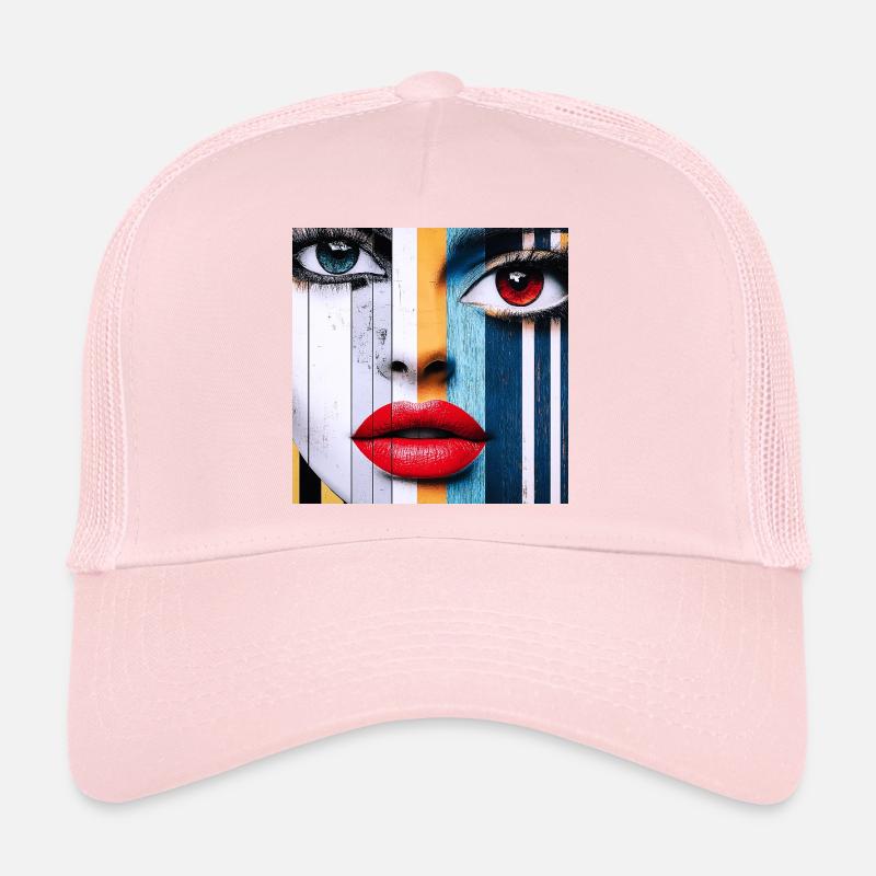 Colorful and Expressive Portrait Trucker Cap