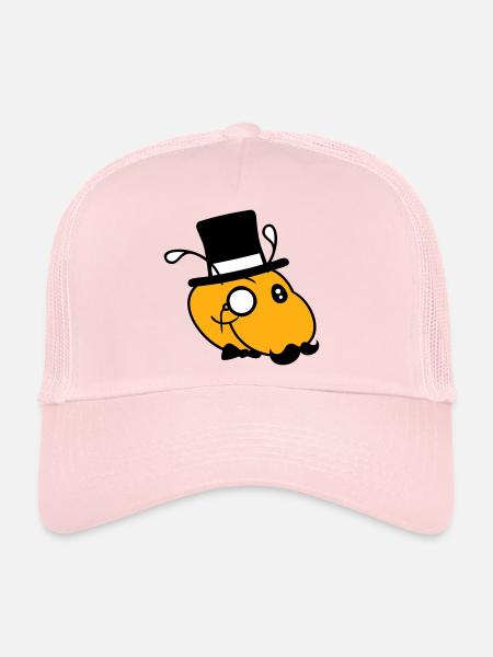 Caterpillar Sir Lord Rich Monocle Lunettes Chapeau haut de forme - Casquette trucker  - rose pâle - Devant