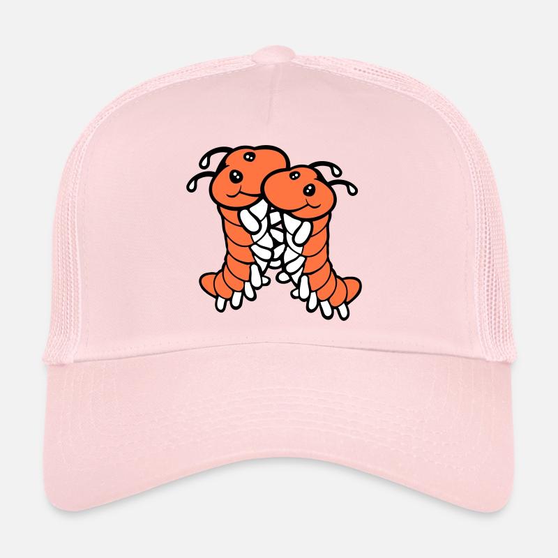 2 caterpillars cute two friends dear couple in love Trucker Cap