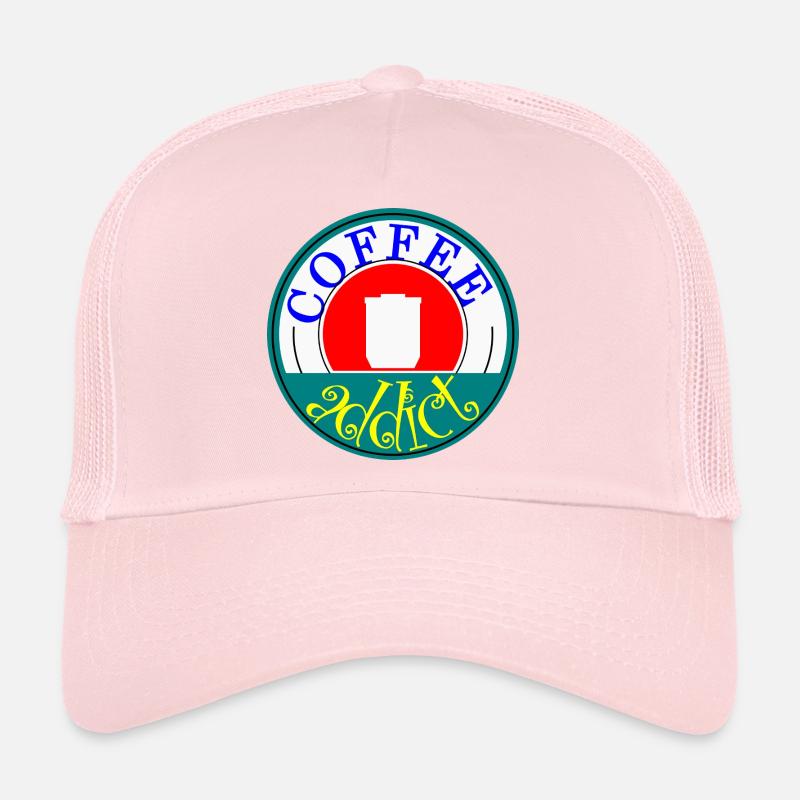Coffee Addict Retro Abzeichen Design Trucker Cap