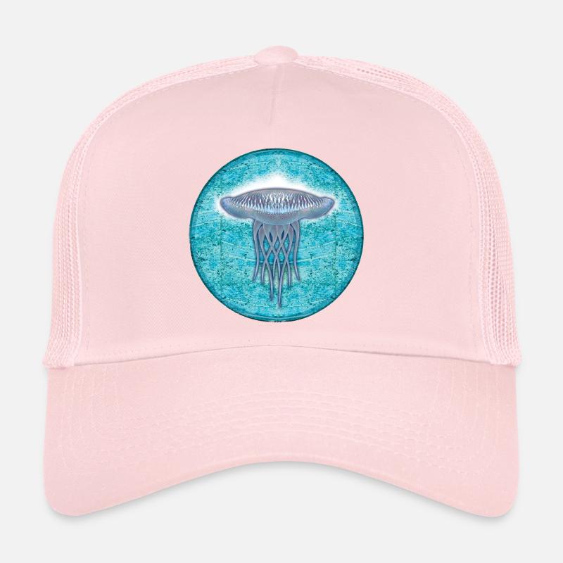 Underwater Jellyfish Illustration Trucker Cap