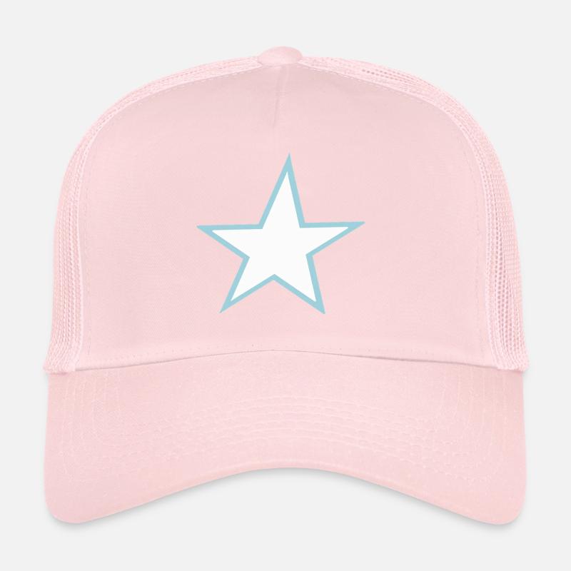 Étoile brillante avec bordure bleue Casquette trucker 