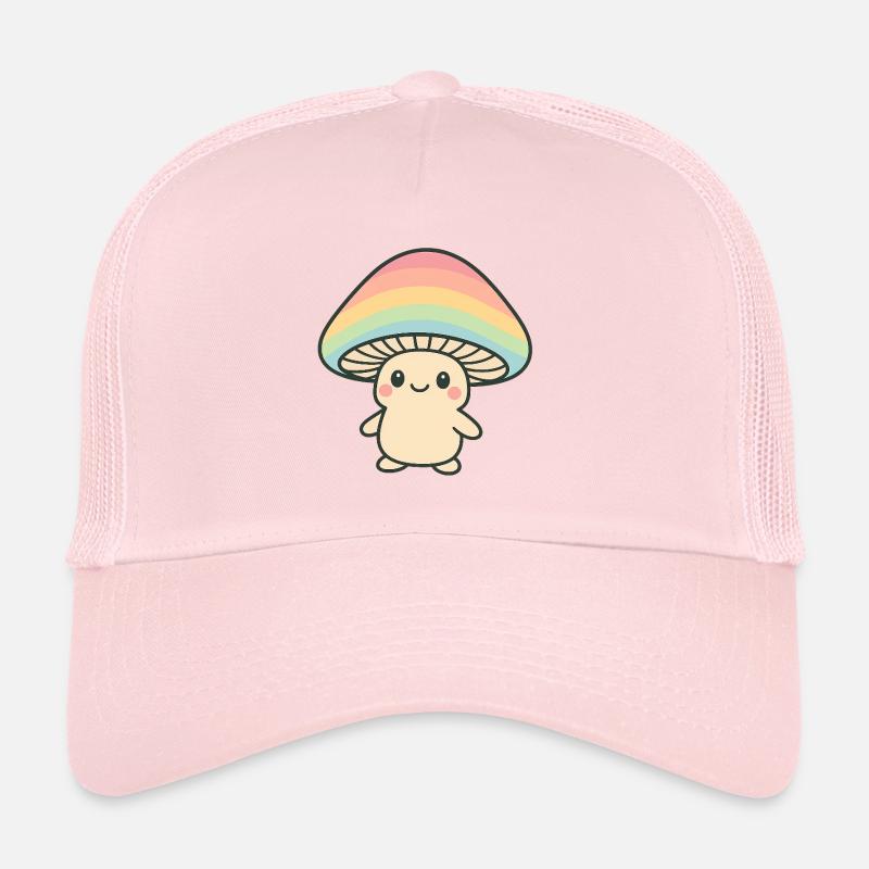 Champignon avec chapeau arc-en-ciel Casquette trucker 