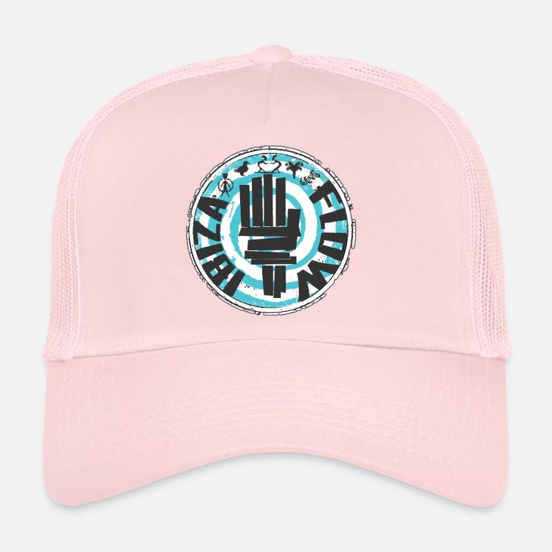 Kraftvolles Ibizadesign im Graffiti-Stil - Trucker Cap - Hellrosa