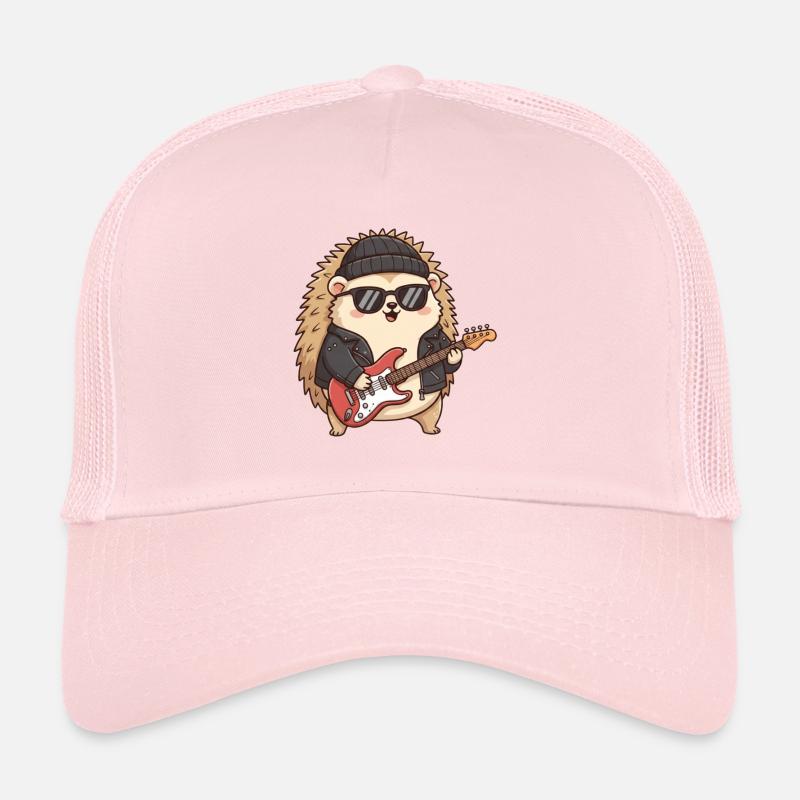 Cooler Igel mit Gitarrenkleid Trucker Cap