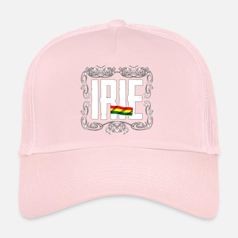 Drapeau reggae coloré et lettrage puissant Casquette trucker 