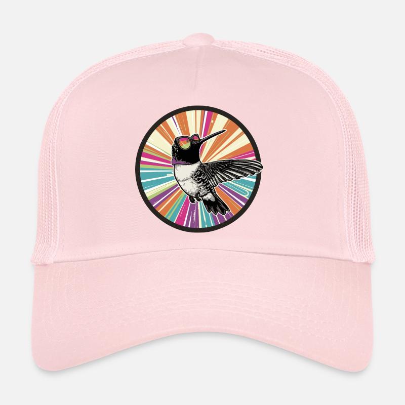 Vibranter Kolibri mit Farbexplosion Trucker Cap