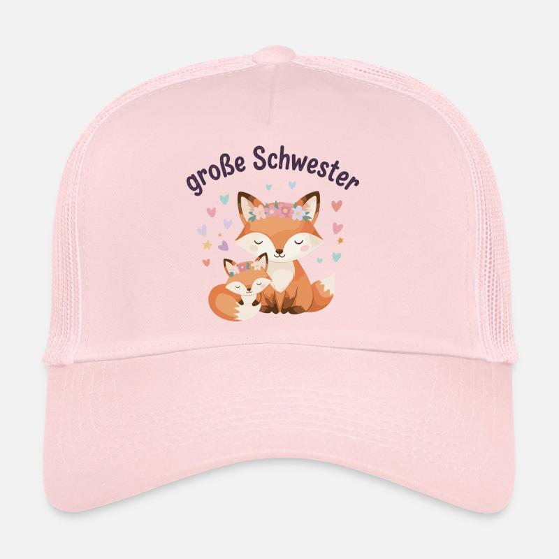 Große Schwester Fuchs mit Blumenkranz Trucker Cap