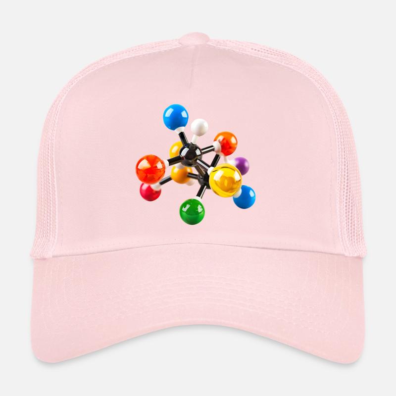 Modèle de structure moléculaire coloré Casquette trucker 