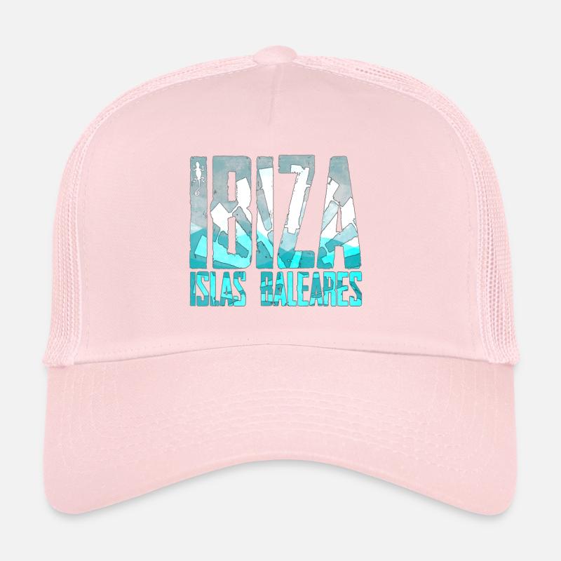 Balearic Islands Landscape Logo Ibiza Trucker Cap