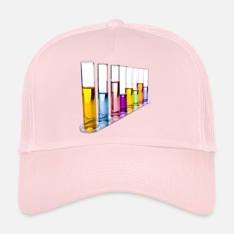 Modèle de tubes à essai arc-en-ciel Casquette trucker 