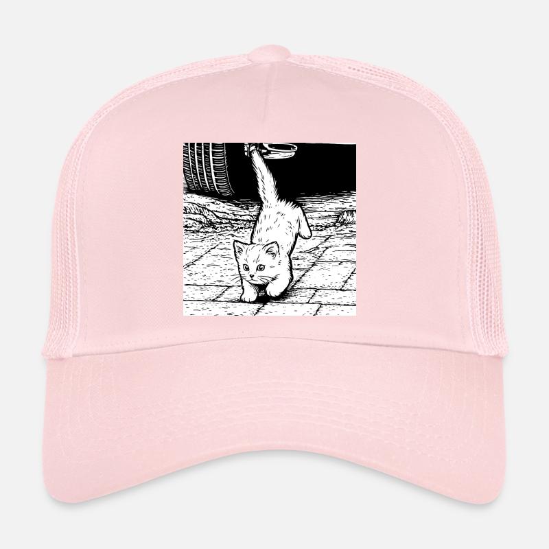Katzenpfoten Blick unter Auto Trucker Cap