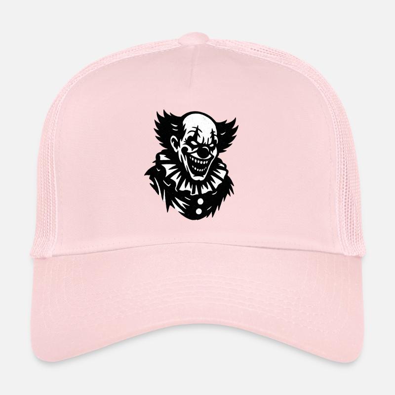 Schwarz-Weiß Clown Grimassen Trucker Cap