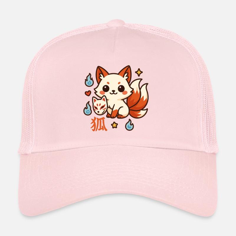 Kitsune Feu Ami Dessin Animé Casquette trucker 