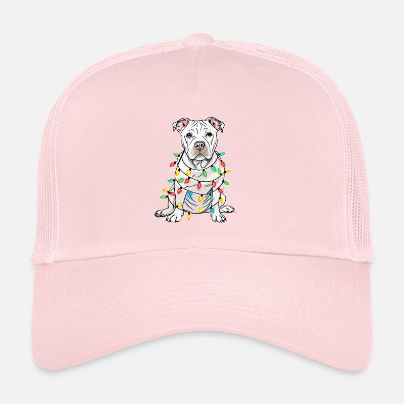Lustiger Lichterhund mit Weihnachtskette Hund Trucker Cap
