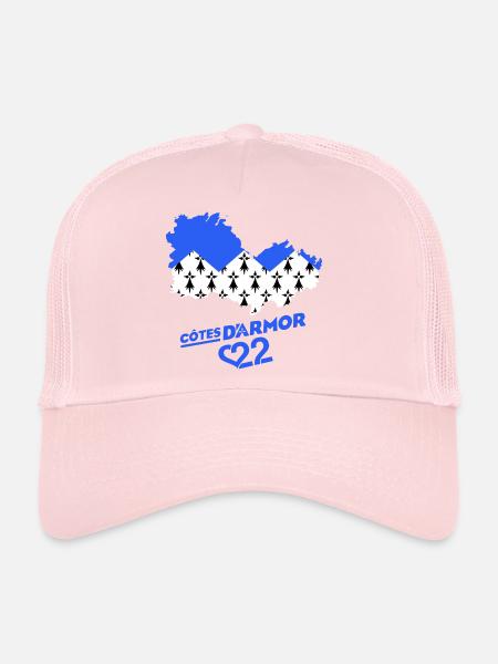 Cotes d'Armor 22  - Casquette trucker  - rose pâle - Devant