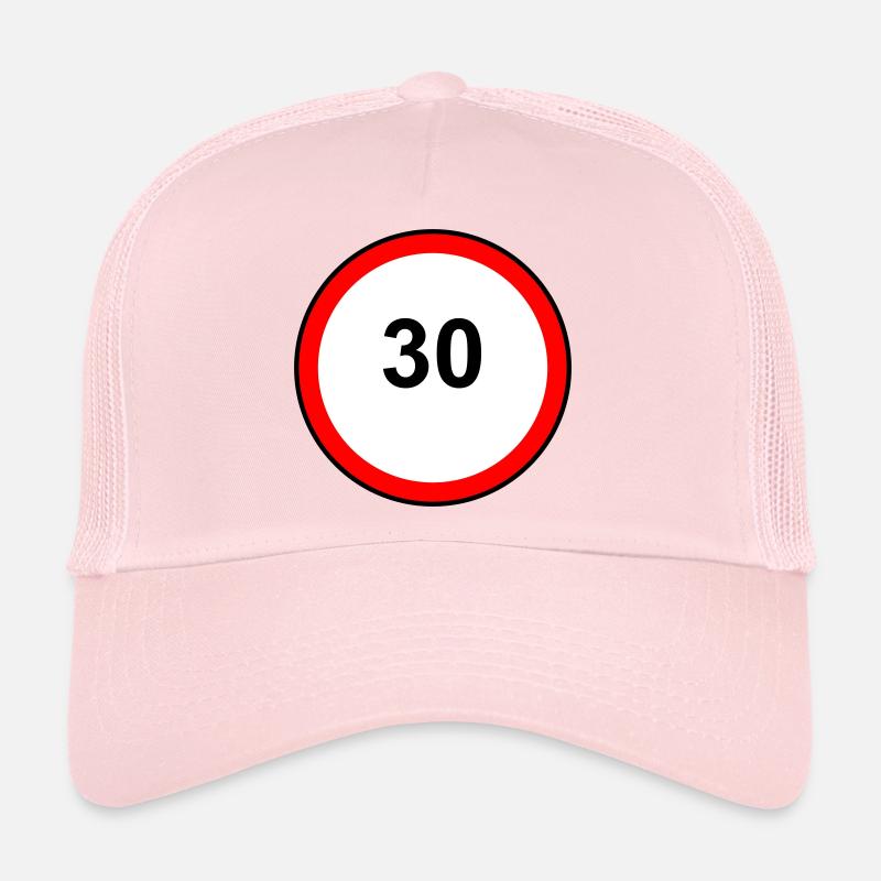 Tempo 30 Sign Pattern Trucker Cap