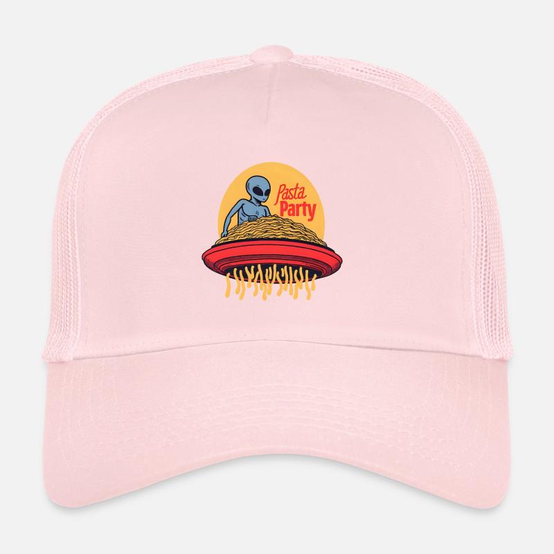 Pasta Party Alien UFO Trucker Cap