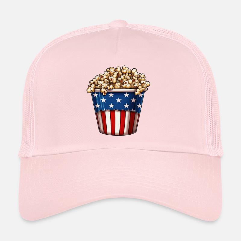 Popcorn Patriotic Eimer USA - Trucker Cap - Hellrosa