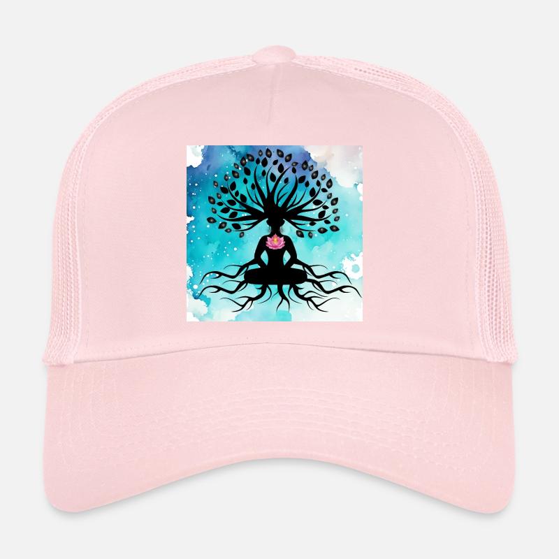 Baum des Lebens Yoga - Trucker Cap - Hellrosa