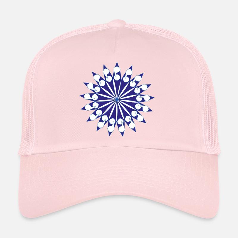 Bleu Blanc Étoile Spirale Casquette trucker 