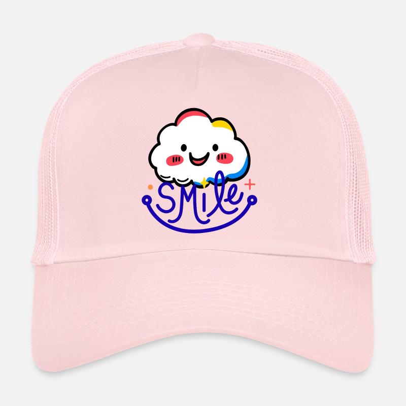 Eine Wolke und ein buntes Lächeln - Trucker Cap - Hellrosa