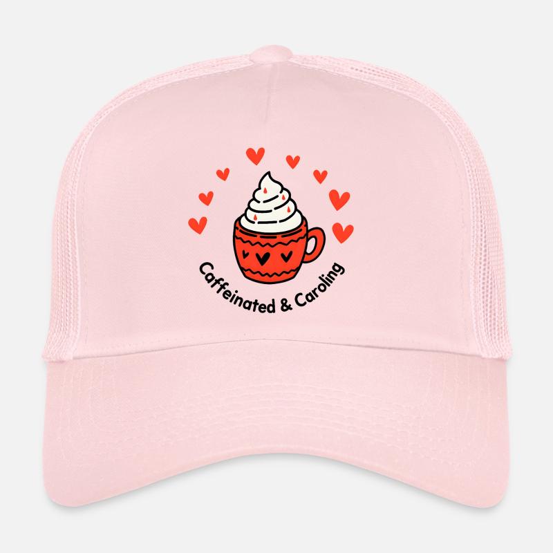 Heart Cocoa Mug Love Design - Trucker Cap - pale pink
