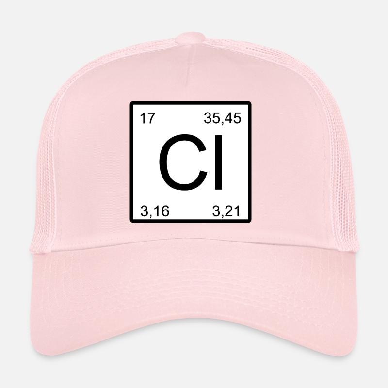 Chlorine Square Element Design Trucker Cap