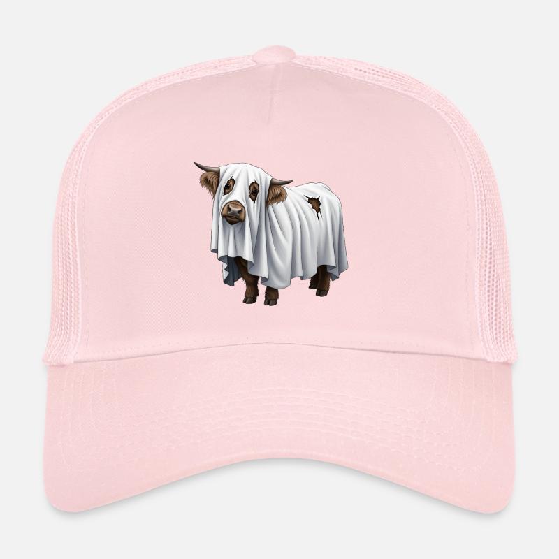 Vache fantôme de dessin animé Casquette trucker 