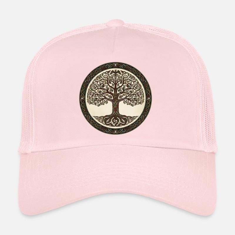 Lebensbaum Yggdrasil im keltischen Knotenkreis Trucker Cap
