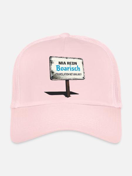 Mia Redn Bavarian dialect Humor - Trucker Cap - pale pink - Front