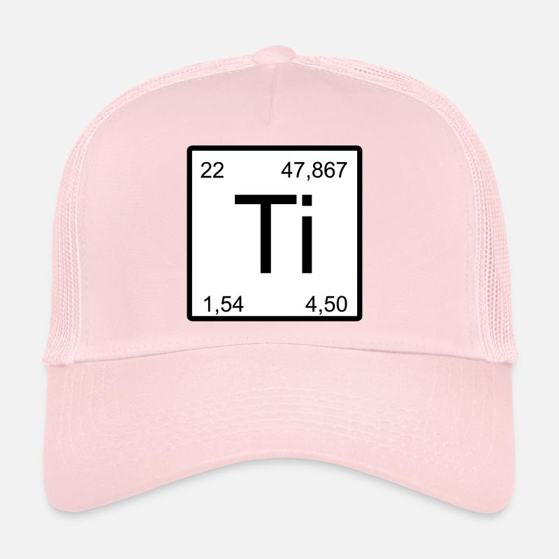 Titanium Element Symbol Minimal Tile Trucker Cap