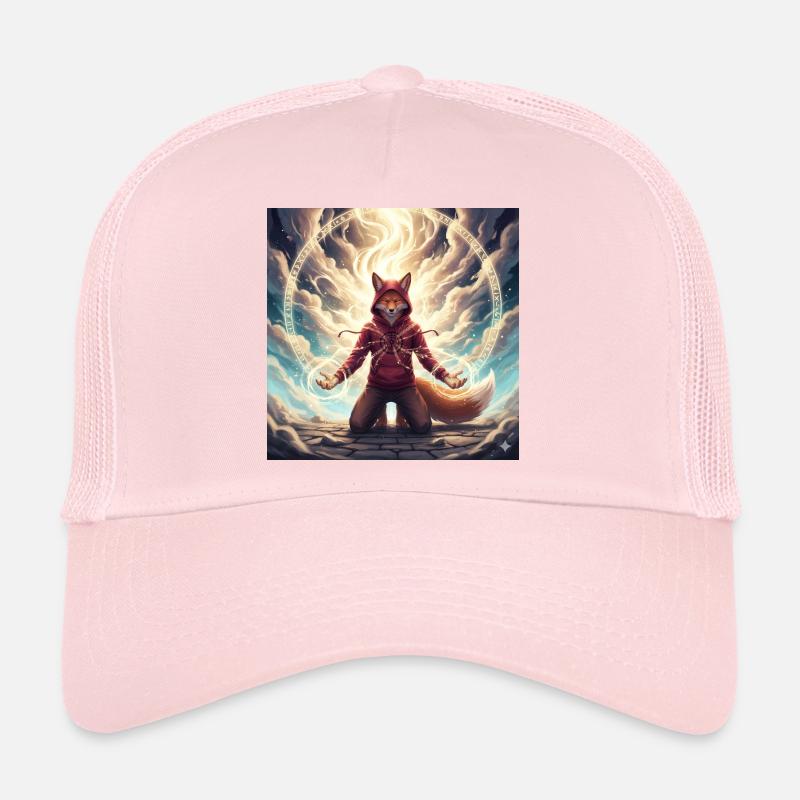 Fox in the Magic Circle Pullover Hoodie Trucker Cap