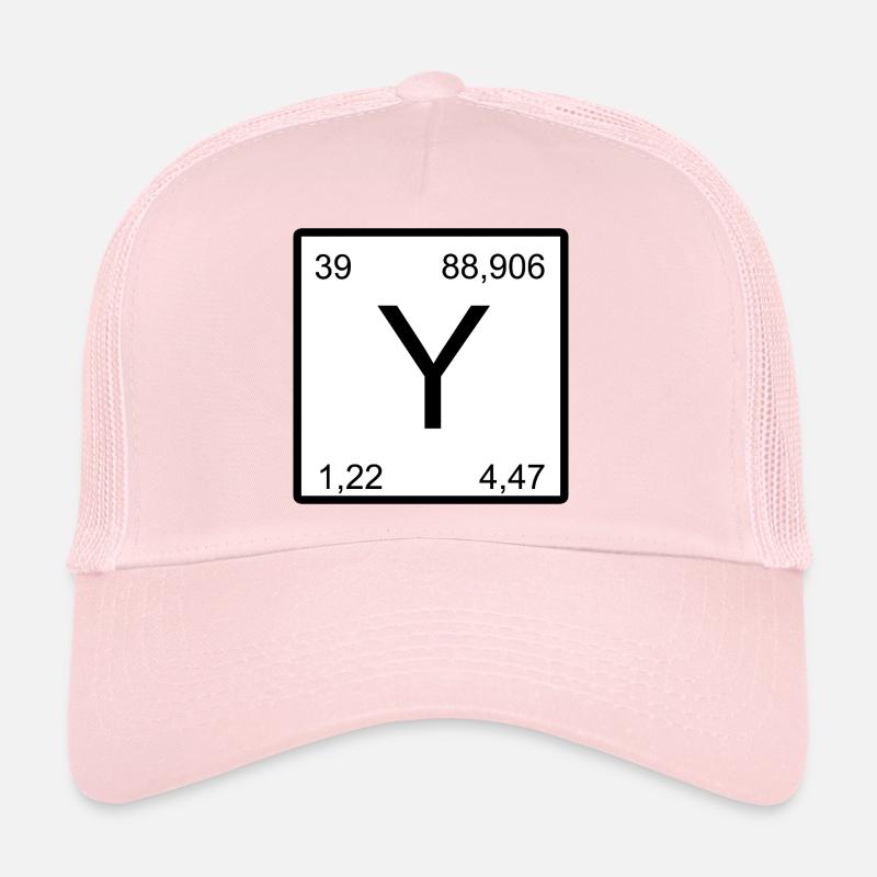 Yttrium Symbolik im Minimal-Layout Trucker Cap