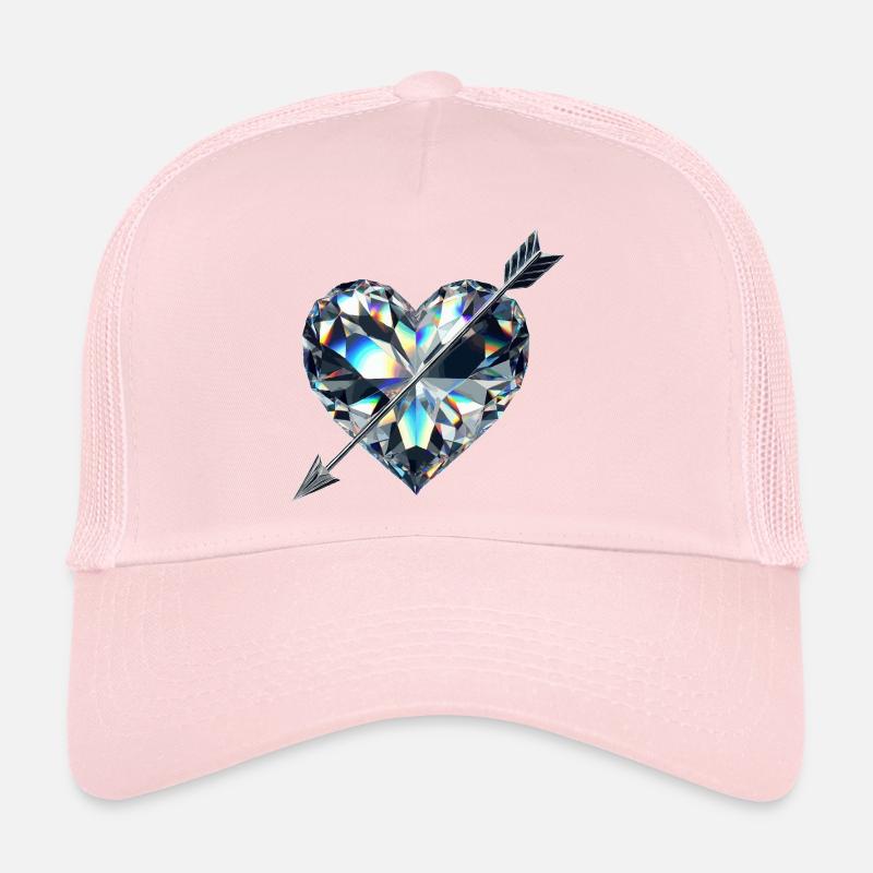 Coeur en diamant avec flèche Casquette trucker 