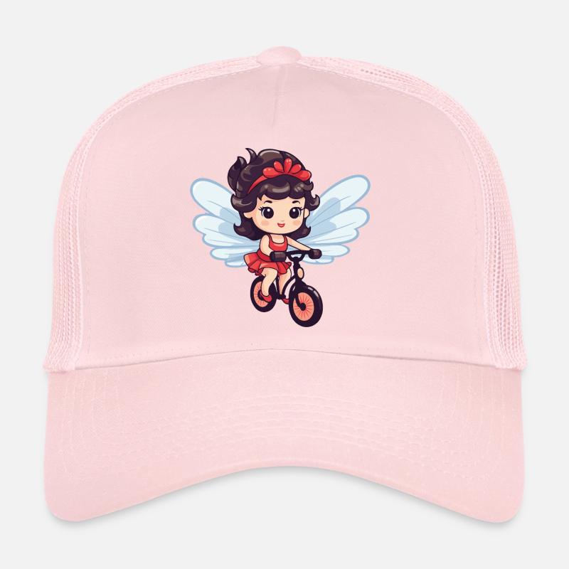 Fée mignon vélo bande dessinée Casquette trucker 