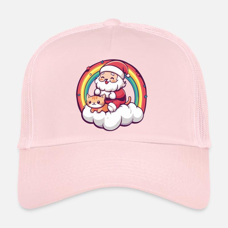 Chat Père Noël Noël Casquette trucker 