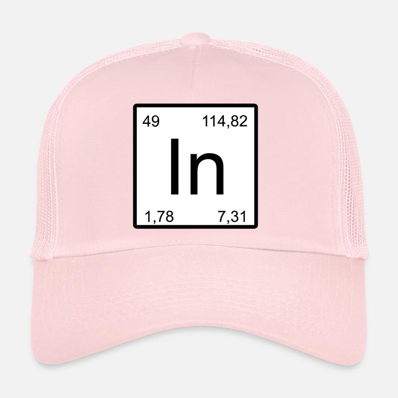 Indium Minimal Element Typography Trucker Cap