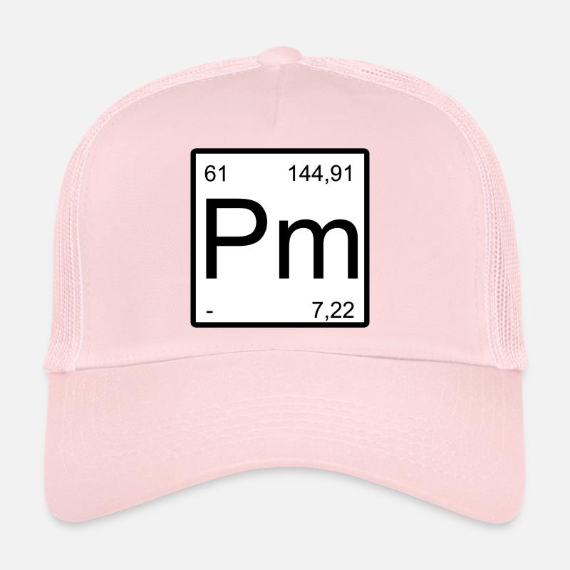 Promethium Pm Minimalist Typography Trucker Cap