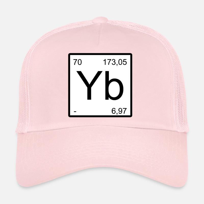 Ytterbium Element Symbol Minimal Print Trucker Cap
